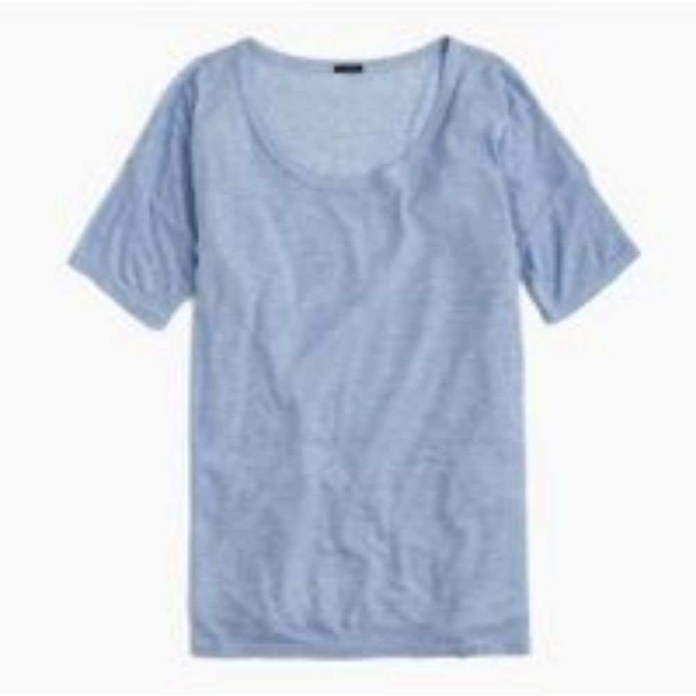 J. Crew 10 percent tee heather peri XXS NWT